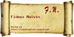 Fidesz Malvin névjegykártya